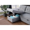 NicBex Line Sleeper Sectional Sofa,L-Shaped Couch with Reversible Storage Chaise for Living Room,Apartment,Office - 4 of 4