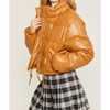 Women's Faux Leather Puffer Jacket - LOVE TREE - image 2 of 3