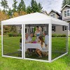 10 x 10 FT Pop Up Canopy, Party Tent with Mosquito Netting, Height Adjustable Instant Sun Shade, Portable Screen Shelter for Parties, Camping, Events - 2 of 4