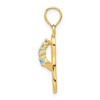 Black Bow Jewelry 14k Yellow Gold March Cubic Zirconia Birthstone Flip Flop Pendant - 2 of 4