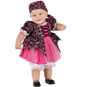 HalloweenCostumes.com Girl's Precious Pink Pirate Costume for Infants - 1 of 3