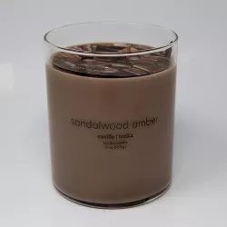 19oz Glass Jar 2-Wick Sandalwood Amber Candle - Room Essentials™