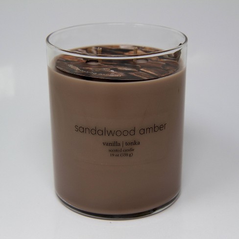 Glass Jar 2-Wick Sandalwood Amber Candle - Room Essentials™ - image 1 of 4
