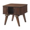 24" Storage End Table with Tambour Doors and Fixed Shelf, Modern Accent Piece for Living Room or Bedroom D¨¦cor - 3 of 4