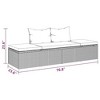 vidaXL Lounge Bed Gray and dark gray Polyethylene rattan - 4 of 4