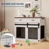 Wooden Dog Crate End Table - 44.5'' Furniture-Style Kennel w/ Barn Door & Storage Drawer for Small/Medium Dogs - 4 of 4