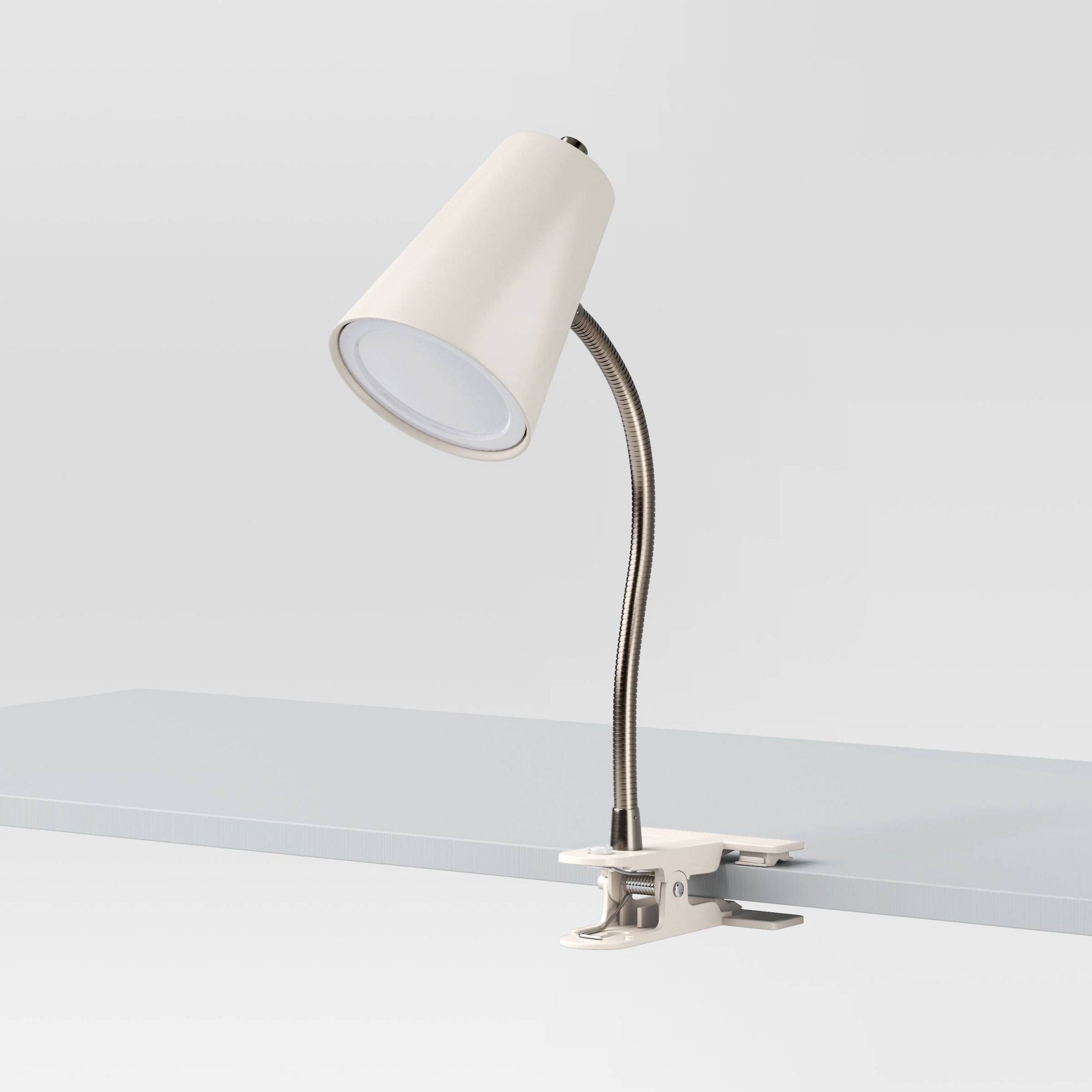 Clip Table Lamp White (Includes LED Light Bulb) - Room Essentials™