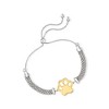 Ross-Simons Two-Tone Sterling Silver Paw Print Bismark-Link Bolo Bracelet Size - 3 of 4