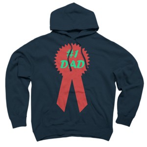 Adult Design By Humans #1 DAD Ribbon By  Pullover Hoodie - 1 of 2