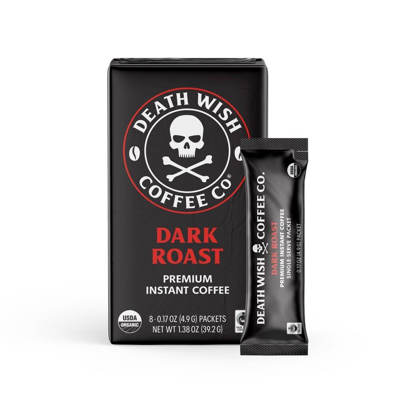 Death Wish Instant Coffee Dark Roast Ground - 8ct, 3 of 9