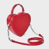 Girls' Valentine's Day Studded Heart Shaped Crossbody Bag - art class™ Red - 2 of 4