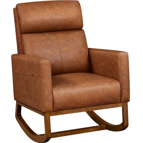 Leather rocking discount chairs for sale