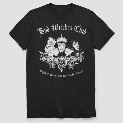 Men's Disney Villains Bad Witches Club Short Sleeve Graphic T-Shirt - Black M