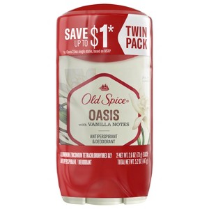Old Spice Men's Antiperspirant & Deodorant Oasis with Vanilla, 2.6oz, Twin Pack - 1 of 1