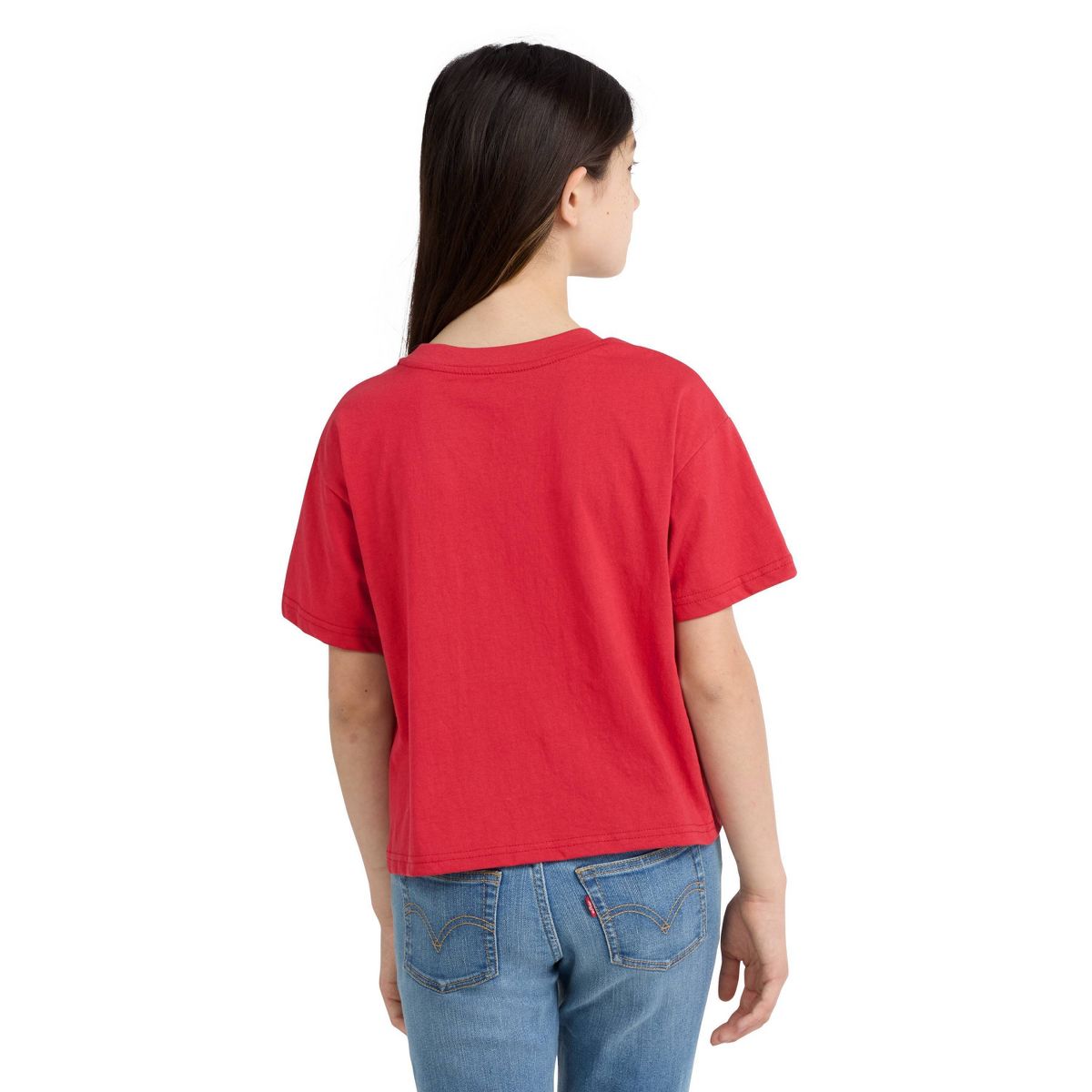 Levi's® Girls' Short Sleeve Floral Blur Cropped T-Shirt - Red - thumbnail 2