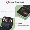 Byootique Portable Glitter Makeup Train Case Brush Holder Cosmetic Bag Travel Green - 4 of 4