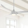 65" Minka Aire Modern 3 Blade Indoor Ceiling Fan with LED Light Remote Control Silver for Living Room Kitchen Bedroom Family Home - 2 of 4
