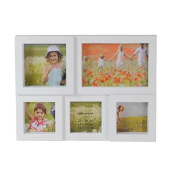 Northlight 11.5" White Multi-Sized Puzzled Collage Photo Picture Frame Wall Decoration