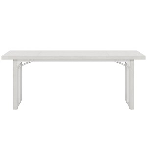Resenkos Rectangular Dining Table, 71" Farmhouse Breakfast Table for 6 to 8 People,White - 1 of 4