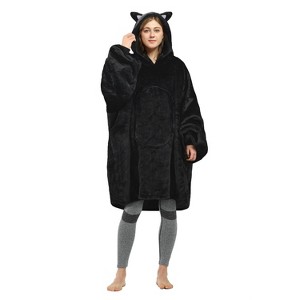Catalonia Woman Fleece Blanket Hoodie Sweatshirt, Oversized Wearable Blanket for Adults and Teen, Gift for Her, Gift for Him - 1 of 4