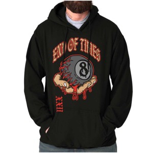 Urban End of Time 8 Ball Eyeball Hoodie Sweatshirt Women Men Brisco Brands - 1 of 4
