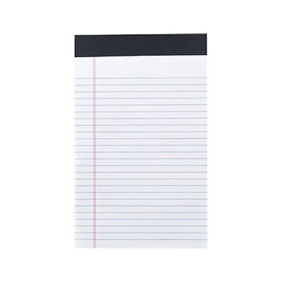 MyOfficeInnovations Notepads 5" x 8" Narrow White 50 Sheets/Pad 12 Pads/Pack 163873