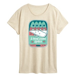 Women's - Instant Message - Need Space Tin Fish Short Sleeve Graphic T-Shirt - 1 of 4