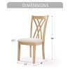 Set of 2 Upholstered Dining Chairs with Rubberwood Legs and Adjustable Glides,Classic Style for Kitchen or Dining Room-The Pop Home - 4 of 4
