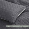 Ultrasonic Reversible Queen Quilt Set, Grey 90x96, Lightweight All - Season Bedding with Pillow Shams - 4 of 4