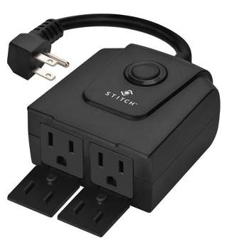 Monoprice Smart Outdoor Plug, IP65 Weather Resistance, 2 Individually Controlled Outlets, No Hub Required, Compatible with Alexa and Google Home