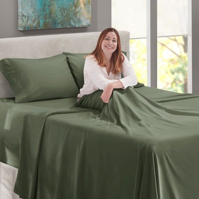 Olive Green Full Microfiber Deep Pocket Sheet Set