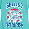 Girls' - Teenage Mutant Ninja Turtles - Shells And Stripes Fitted Short Sleeve Graphic T-Shirt - 2 of 4