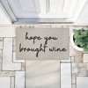 Stupell Industries Work & Wine Welcome Printed Outdoor Imitation Sisal Floor Mat, design by Lil' Rue - 4 of 4
