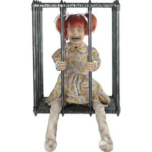 Seasonal Visions Adult Animated Caged Kid Walk Around Costume - One Size Fits Most - White - 1 of 4