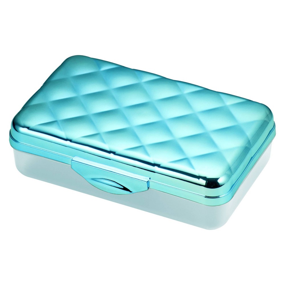 Quilted Metallic Pencil Box Mint - It's Academic