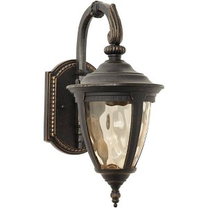 John Timberland Rustic Industrial Outdoor Wall Light Fixture Bronze Metal 13 1/2" Glass Wet Rated for Exterior House Patio Home - 1 of 4