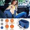 iMountek"Portable Console Pet Car Seat with Storage Pocket, Machine Washable Booster for Small Dogs & Cats"Blue - 2 of 4