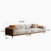 Gaoyangjiaju 111.81 in. Removable and Washable Cotton and Linen Fabric 4-Seater Rectangular Sofa - 4 of 4