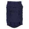 Luvable Friends Dogs and Cats Cableknit Pet Sweater, Navy - 4 of 4