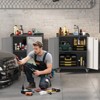 35.43" Heavy Duty Metal Storage Cabinet with Drawer & Wheels – Rolling Tool Cart with Adjustable Shelves, Lockable Doors & Operable Workbench - 2 of 4
