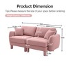 2-Seater Loveseat Sofa with Shell-Arm Design, Cylindrical Fabric Legs & Plush Foam - 2 of 4