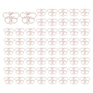 Unique Bargains Butterfly Shape Metal Cute Funny Exquisite Paper Clip Clamp 60 Pcs - 1 of 4
