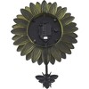 SkyMall Sunflower Silent Wall Clock, Battery Operated Pendulum Analog Wall Clock with Bee Design - 4 of 4