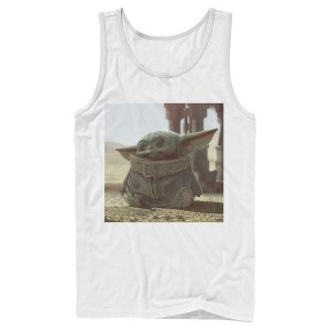 Men's Star Wars The Mandalorian The Child Square Frame Tank Top - 1 of 4