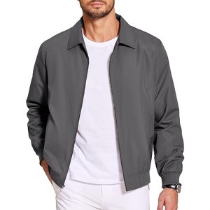 COOFANDY Men's Lightweight Jackets Casual Bomber Windbreaker Zip Up Collared Jacket Golf Windproof Coat - 1 of 4