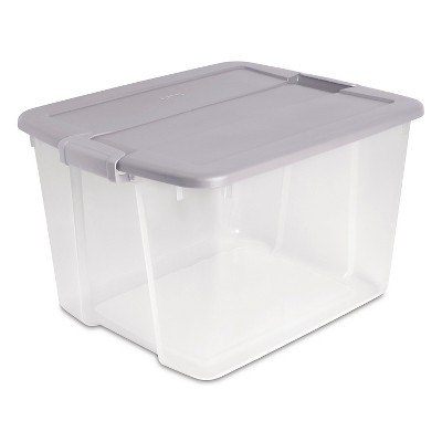 Sterilite 66qt Box - Red Tint with Red Lid and Green Latches – Target  Inventory Checker – BrickSeek