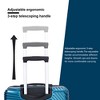 Vynxaria 3-Piece Dark Blue PC+ABS Lightweight Luggage Set 20/24/28" with Two Hooks Spinner Wheels - 4 of 4