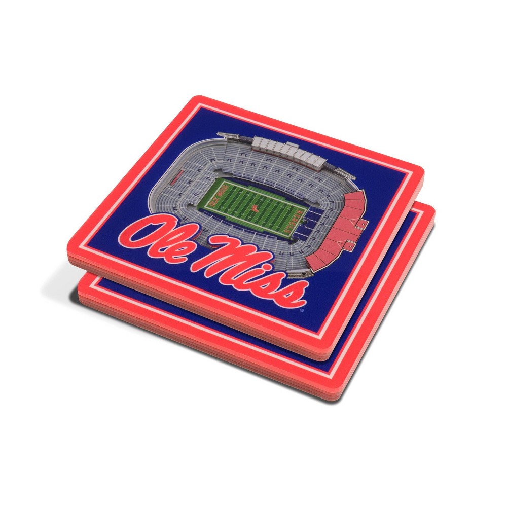 Photos - Barware NCAA Ole Miss Rebels 3D Stadium View Coaster