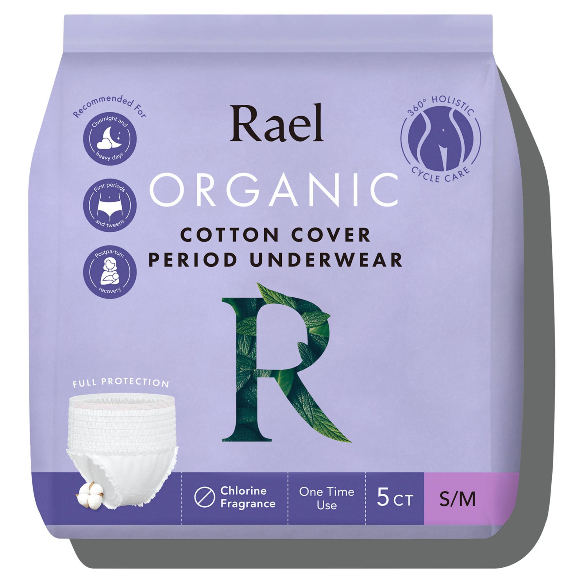 Rael Organic Disposable Period Underwear - S/M - 5ct
