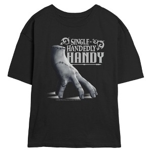 Juniors Wednesday Single-Handedly Handy T Shirt - 1 of 2